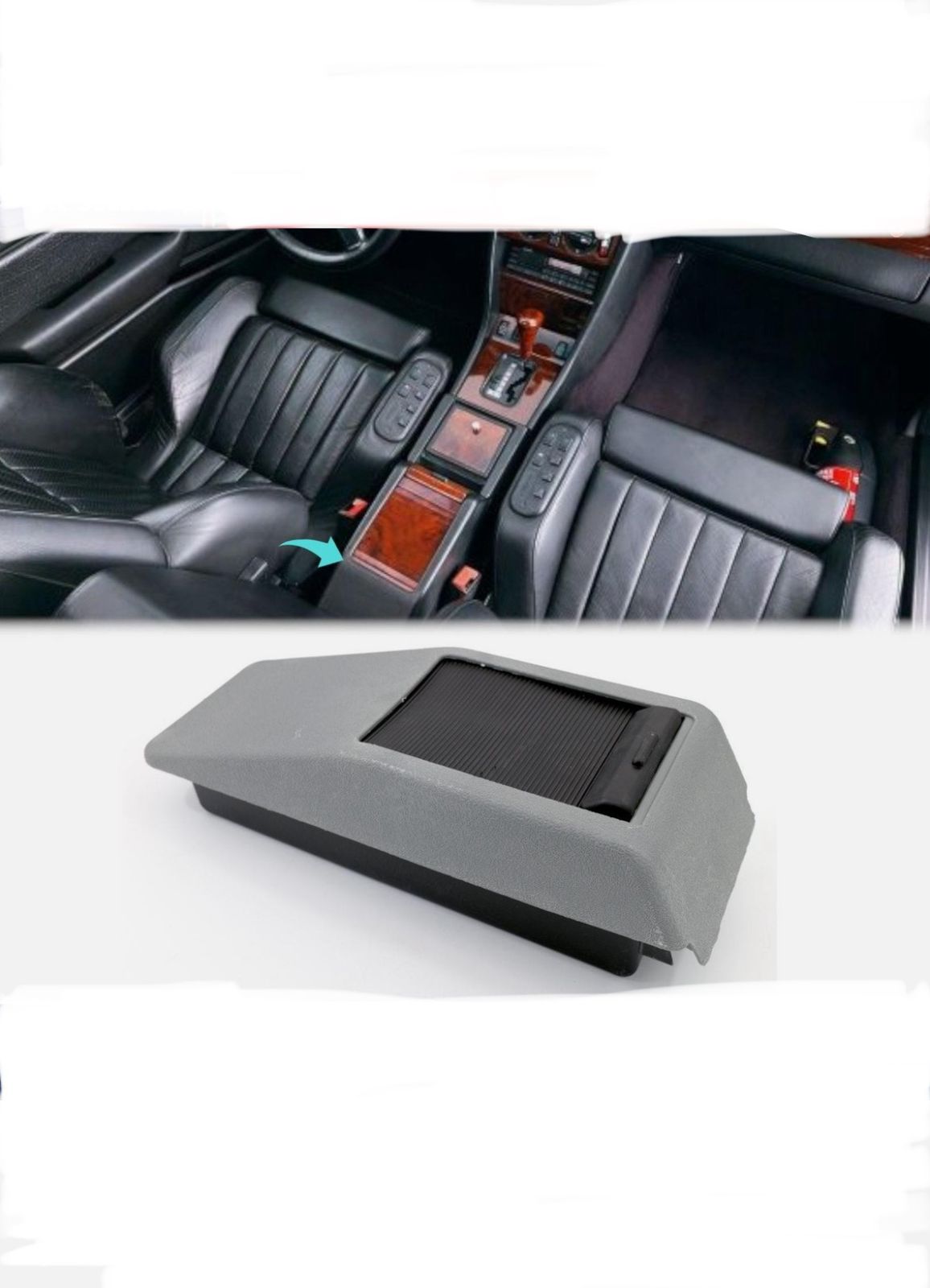 Центральная консоль бардачок (хлебница) Mercedes W124; W123; W116; W115. Новый аналог A1246834736; A1246800852; A1246804717; MH- 8683
