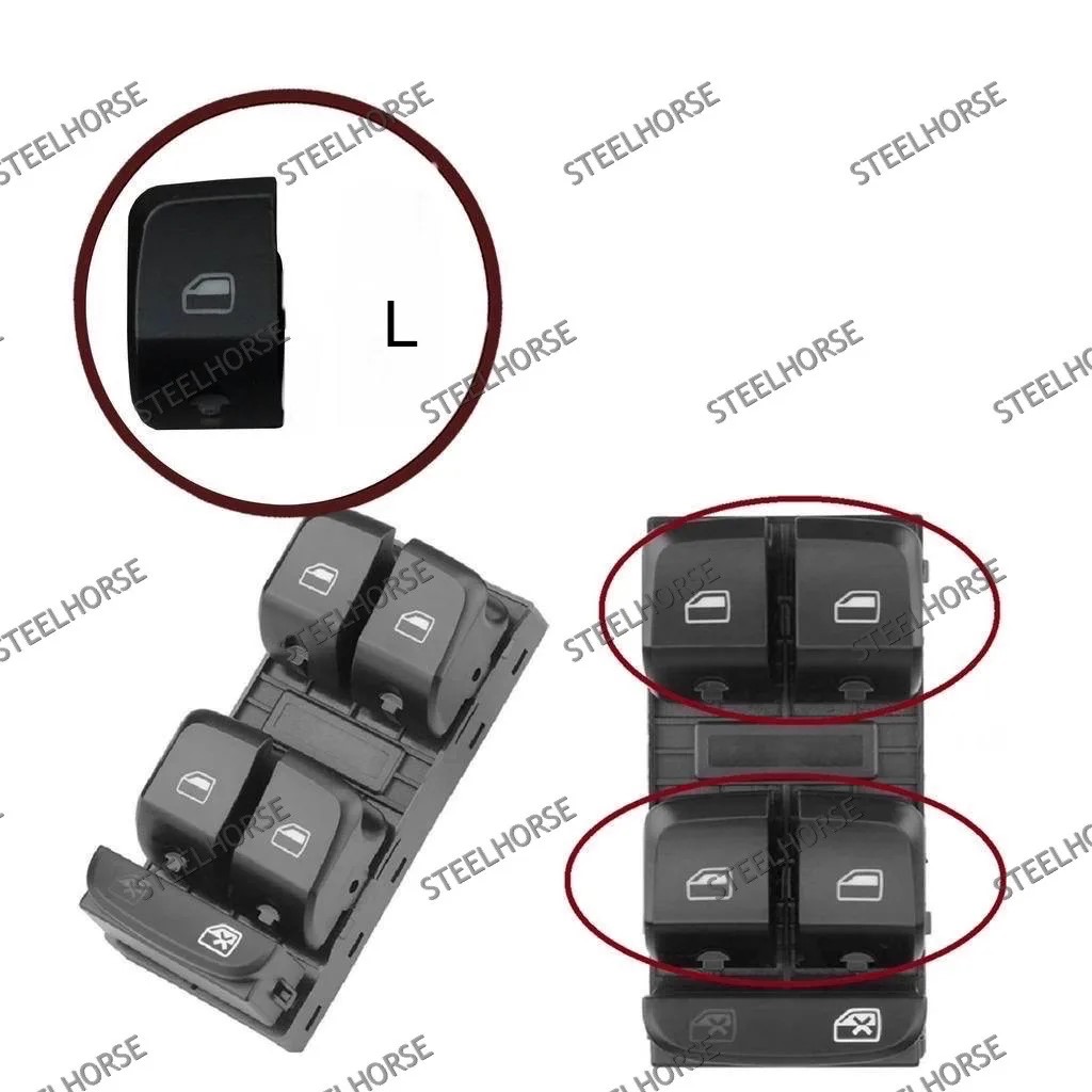 Крышка кнопки блока стеклоподъемников (левая) Audi A4 (B8); Q5 (8R); A5/S5 (8T) 8K0959851D; 8K0959851DV10 MH-9347