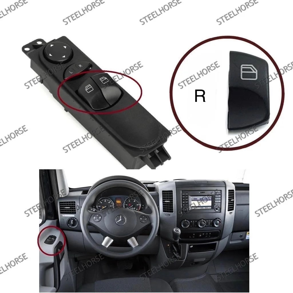 Крышка кнопки блока стеклоподъемников (правая) Mercedes Sprinter 906; VW Crafter 2E0959877J; A9065451213; A9065451513; A9065450513 MH-9342