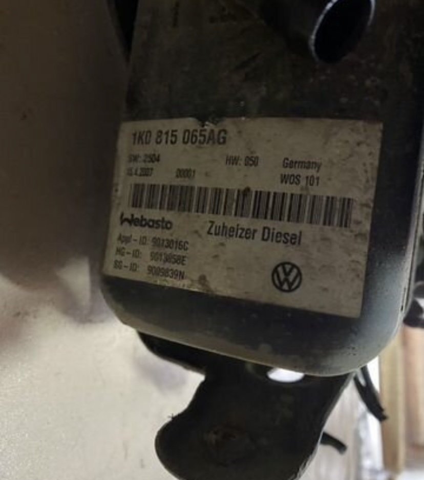 Volkswagen Touran 2003-2010 Отопитель автономный VW TOURAN (2003-2010) 1K0815065AG Предпусковой подогреватель Вебасто Фольксваген Туран